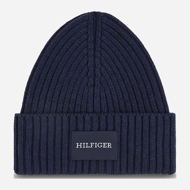 Czapka beany męska Tommy Hilfiger AM0AM12752 One Size Granatowa (8720637866146) - obraz 1