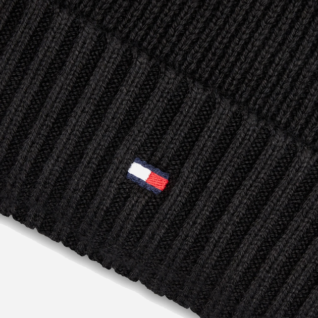 Czapka beany męska Tommy Hilfiger AM0AM12796-BDS One Size Czarna (8720637863459) - obraz 3
