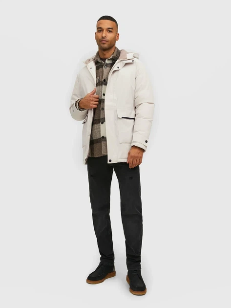 Куртка парка Jack&Jones Tiko White Білий S 12211896 - Фото 2 Куртка парка Jack&Jones Tiko White Білий S 12211896 - зображення 2