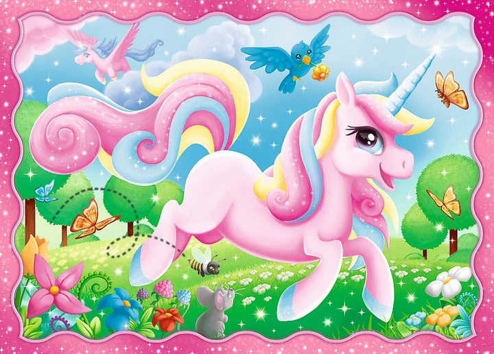 Puzzle Trefl Jednorożce i magia 4 w 1 71 element (5900511343892) - obraz 5