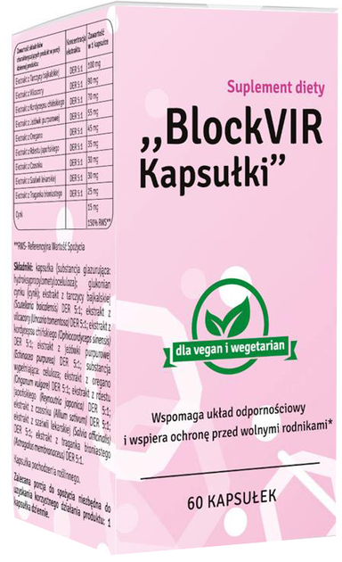 Дієтична добавка Polskie Centrum Farmaceutyczne PCF BlockVIR 60 капсул (5905036229737) - зображення 1