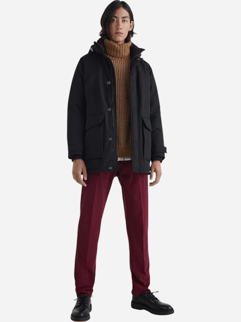 Kurtka parka męska z kapturem Tommy Hilfiger MW0MW27689-BDS S Czarna (8720641465182) - obraz 3