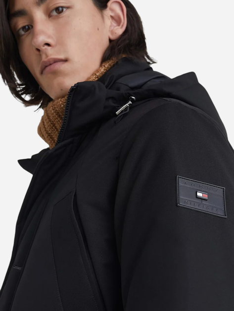 Kurtka parka męska z kapturem Tommy Hilfiger MW0MW27689-BDS M Czarna (8720641465557) - obraz 4