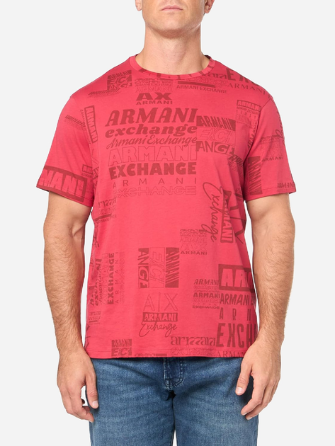 Акція на Футболка бавовняна довга чоловіча Armani Exchange 511407876 L Червона від Rozetka