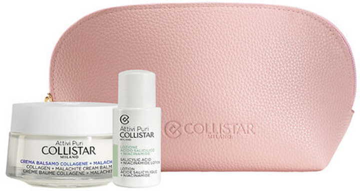 Zestaw Collistar Balsam Krem z Kolagenem + Lotion z Kwasem Salicylowym 15 ml + Próbka Kropli Samoopalających + Kosmetyczka (8015150001915) - obraz 3