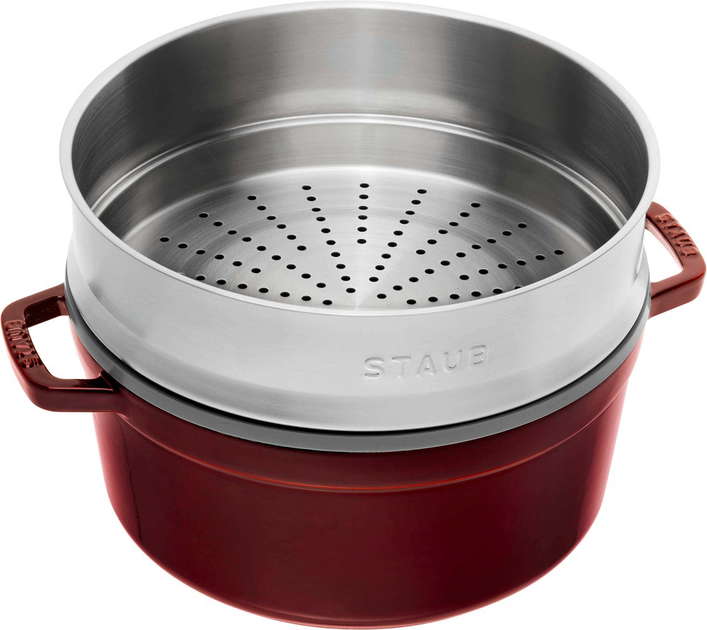 Garnek Staub La Cocotte Bordowy z wkładem 5.2 l (3272340000591) - obraz 1