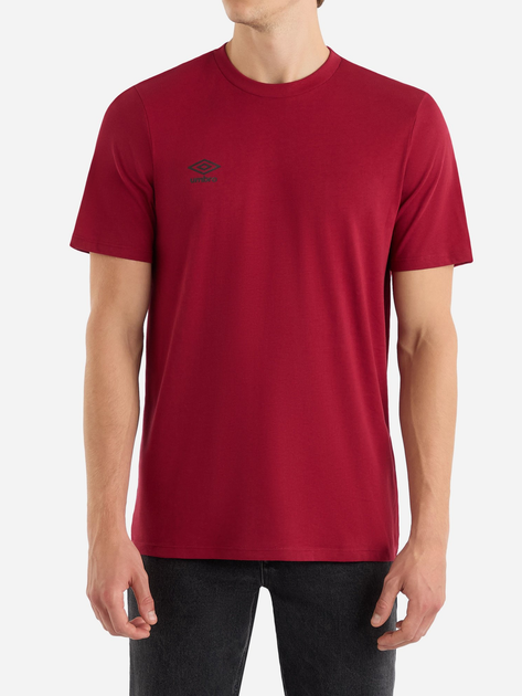 Акція на Футболка бавовняна довга чоловіча Umbro Stadium Graphic Tee 66555U-LTV XL Бордова від Rozetka