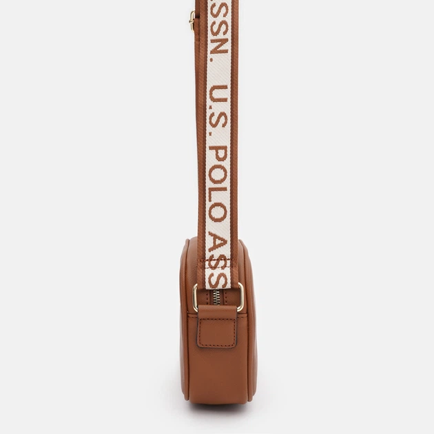 Сумка кросс-боди через плечо женская маленькая U.S. Polo Assn 27256658-AA00A Коричневая (786662014790_1159830929) - изображение 5