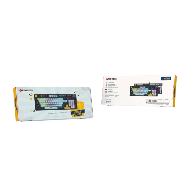 Игровая клавиатура Fantech ATOM96 MK890V2 Blue Switch с проводным подключением и механическими клавишами, RGB подсветка в светло-синем цвете. - изображение 2