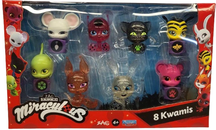 Figurki Playmates Miraculous: Biedronka i Czarny Kot Kwami 8 szt. (43377505334) - obraz 1