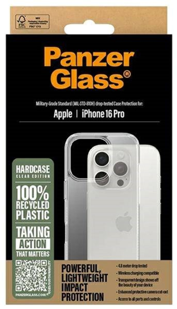 Чохол PanzerGlass HardCase для Apple iPhone 16 Pro Transparent (5715685003110) - зображення 3