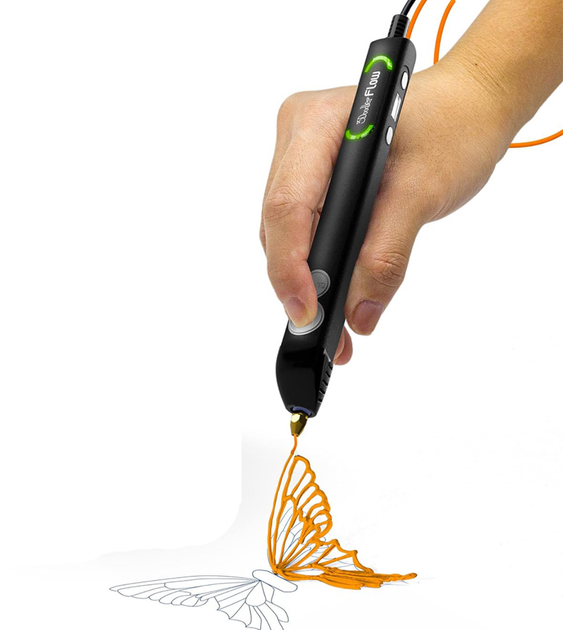 3D-ручка 3Doodler Flow для проф. використання 8 стрижнів + Аксесуари Синя (FLOW-INTL) - зображення 5
