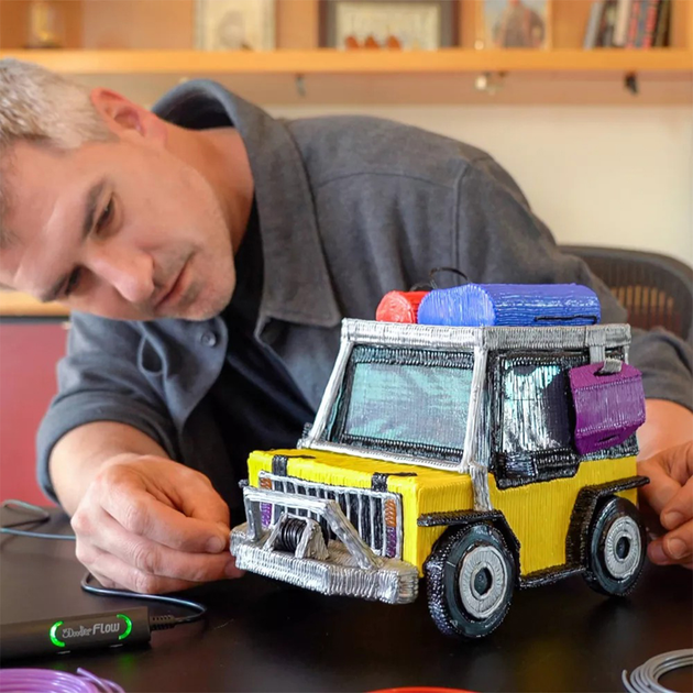 3D-ручка 3Doodler Flow для проф. використання 8 стрижнів + Аксесуари Синя (FLOW-INTL) - зображення 11