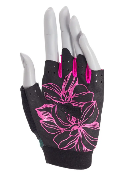 Перчатки для фитнеса MadMax MFG-770 Flower Power женские черный/розовый size M - Фото 2 Перчатки для фитнеса MadMax MFG-770 Flower Power женские черный/розовый size M - изображение 2