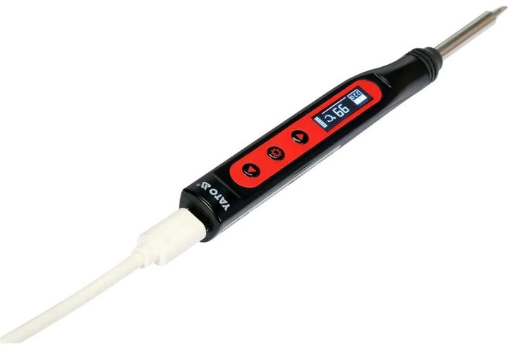 Przenośna lutownica cyfrowa YATO 65W grot T12 (YT-82490) - obraz 4