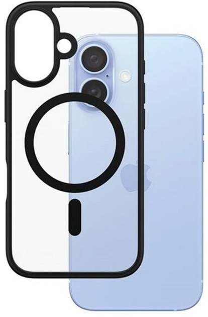 Чохол PanzerGlass HardCase з MagSafe для Apple iPhone 16 Transparent/Black (5715685003226) - зображення 1