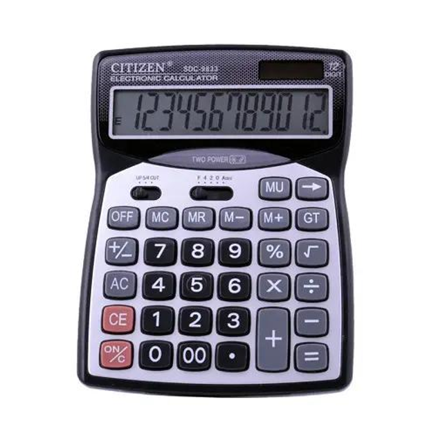 Калькулятор Citizen 9833, подвійне живлення, потужний, розміри 200*145 ...