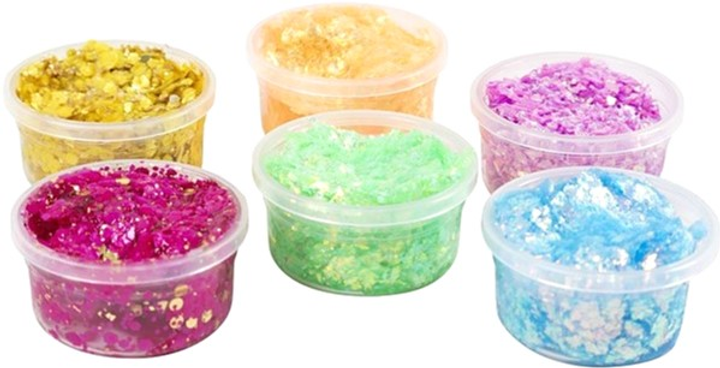 Zestaw do tworzenia szlamów Creative Toys Die Glitter Clay 6 szt (5712854704687) - obraz 2