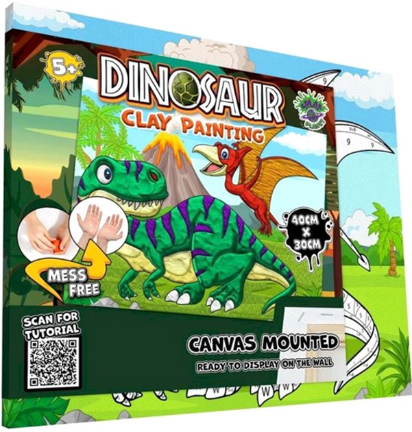 Zestaw do rzeźbienia Splat Planet Clay painting on canvas 30 x 40 cm Dinosaurs (5060639146970) - obraz 6