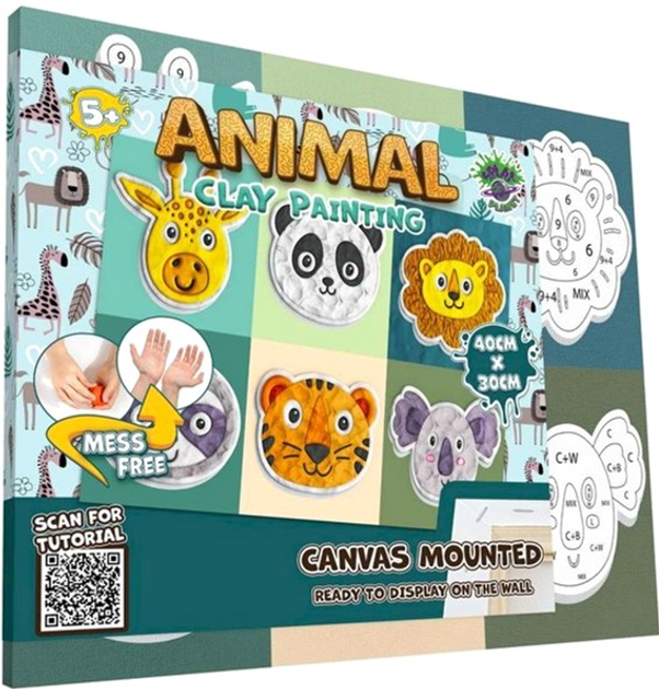 Zestaw do rzeźbienia Splat Planet Clay painting on canvas 30 x 40 cm Animals (5060639146963) - obraz 5