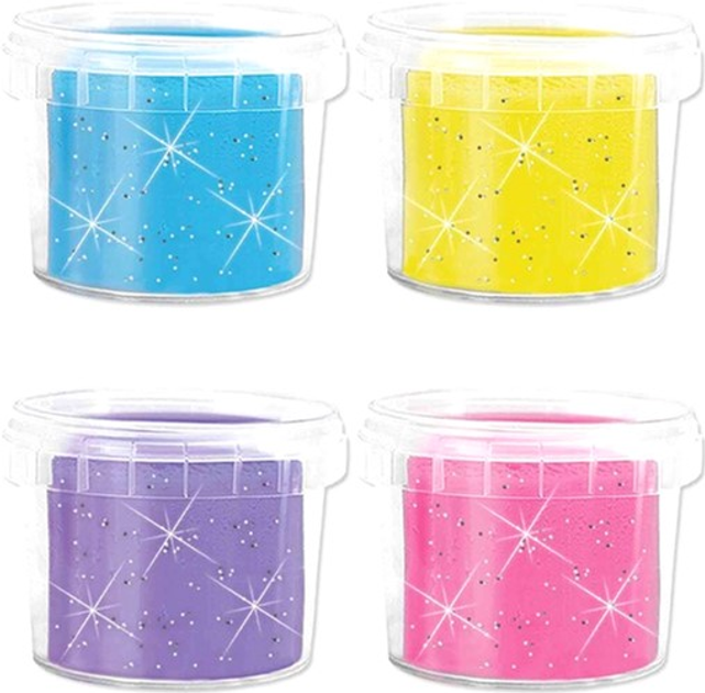 Набір для ліплення Ses Creative Dough Feel Good Sparkle 4х90 г (8710341005153) - зображення 2