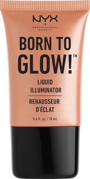 Акція на Рідкий хайлайтер NYX Professional Makeup Born To Glow Liquid Illuminator LI02 - Gleam 15 мл від Rozetka
