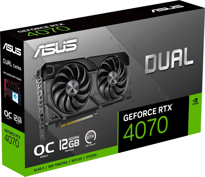 Видеокарта ASUS PCI-Ex GeForce RTX 4070 Dual EVO OC Edition 12GB