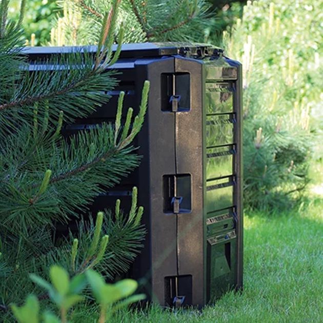 Компостер садовый Prosperplast 380 л 719 x 719 x 826 мм модульный контейнер для компоста Черный - изображение 4