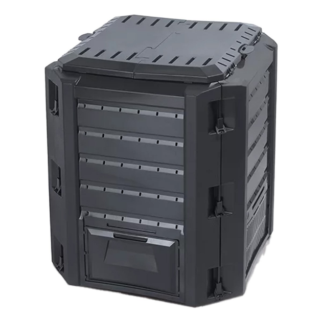 Компостер садовый Prosperplast 380 л 719 x 719 x 826 мм модульный контейнер для компоста Черный - изображение 7