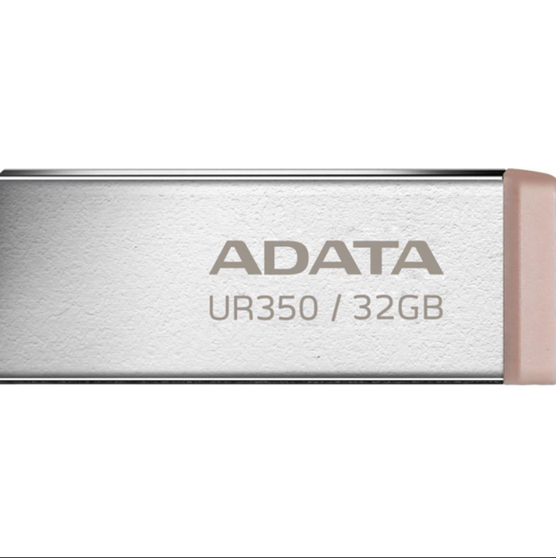 Флеш память флешка A-DATA UR 350 32Gb USB 3.2 Silver-Beige (UR350-32G-RSR/BG) - изображение 3