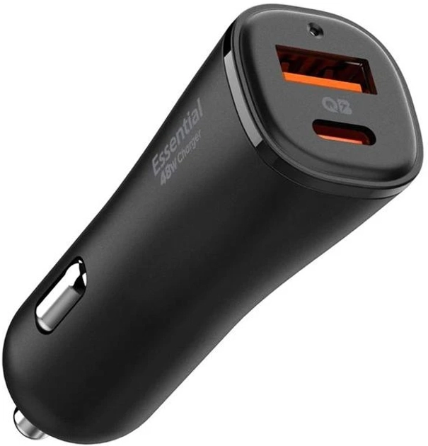 Автомобільний зарядний пристрій Spigen EV482 ArcStation Essential 48W Car Charger Black (ACP08447) - зображення 1