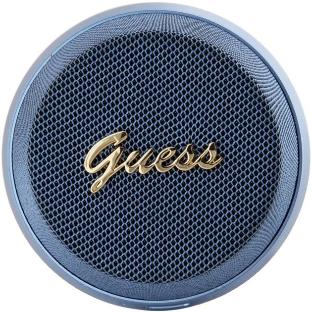 Портативна колонка Guess Bluetooth Magnetic Script Metal Blue (GUWSC3ALSMB) - зображення 2