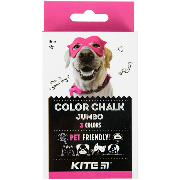 Крейда кольорова 3 шт. Kite Dogs Jumbo K22-077 4063276089137 - Фото 1 Крейда кольорова 3 шт. Kite Dogs Jumbo K22-077 4063276089137 - зображення 1