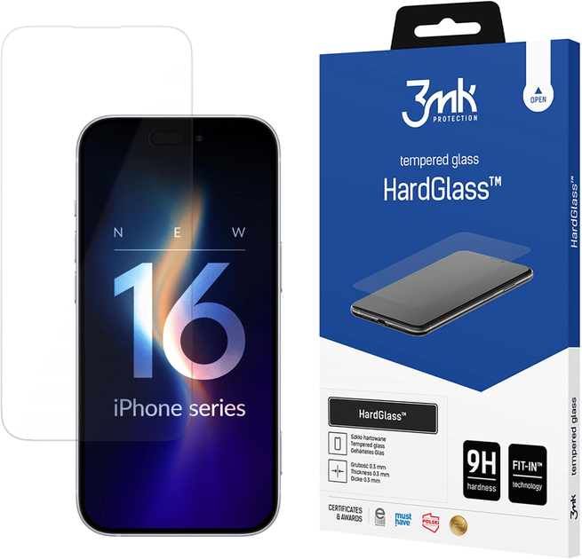 Захисне скло 3MK HardGlass для Apple iPhone 16 (5903108579766) - зображення 1