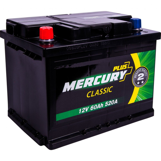Аккумулятор автомобильный MERCURY battery CLASSIC Plus 60Ah (P47278)[73467] - изображение 2