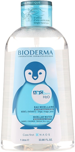 Дитяча міцелярна вода Bioderma Abcderm Н2О 1 л (3701129801987) - зображення 1