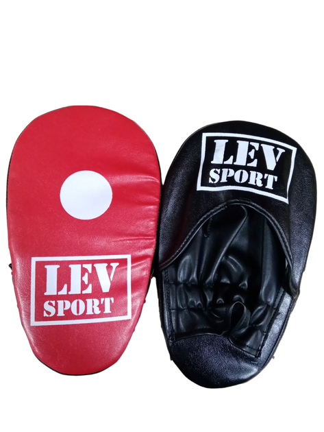 Лапы Lev Sport малые 27х14.5х5см для единоборств пара искусственная кожа red/black - изображение 2