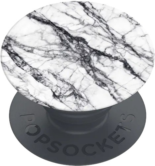 Uchwyt i podstawka do telefonu PopSockets White Stone Marble (4062519700709) - obraz 1