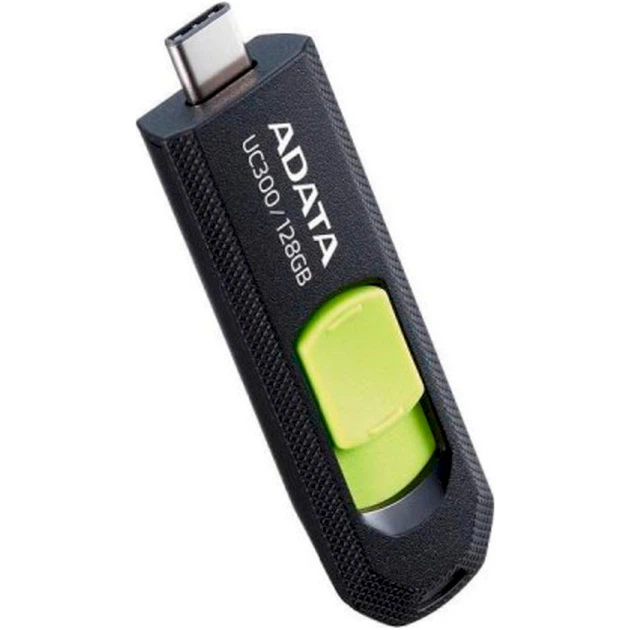 Флешка USB Type-C 128Gb ADATA UC300 Black/Green (ACHO-UC300-128G-RBK/GN) - изображение 3