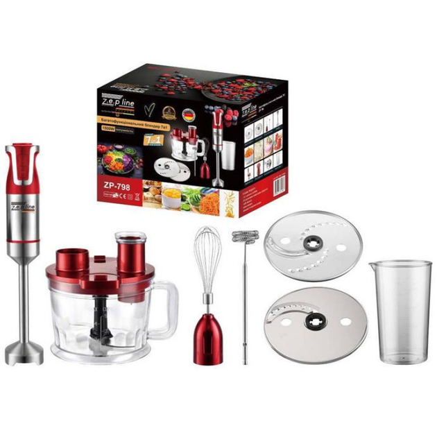 ぽん Багатофункціональний блендер Zepline 7в1 ZP-797 1500W Чорний