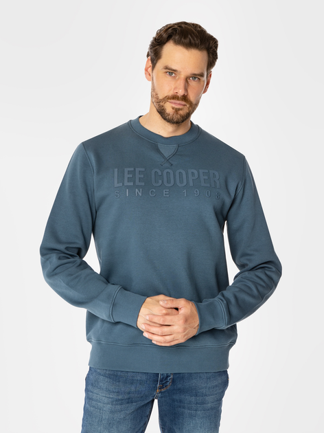 Bluza męska bez kaptura oversize Lee Cooper Alberto 2810 L Niebieska (5905991710608) - obraz 1