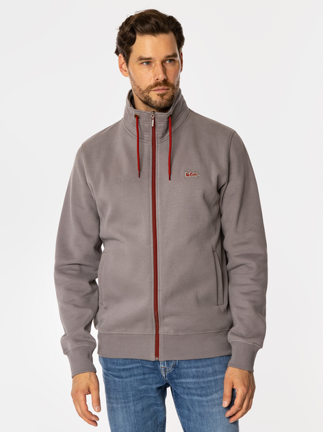 Bluza męska rozpinana streetwear z kołnierzykiem Lee Cooper Amelio 3020 2XL Szara (5905991711186) - obraz 1