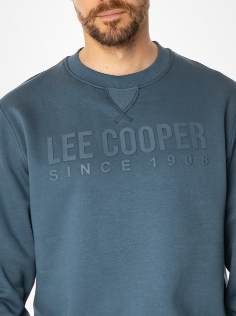 Bluza męska bez kaptura oversize Lee Cooper Alberto 2810 XL Niebieska (5905991710615) - obraz 5