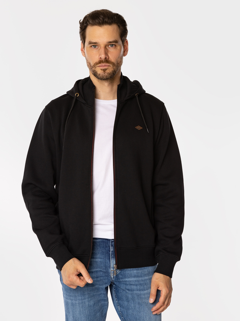 Толстовка на блискавці чоловіча Lee Cooper Fort 9252 L Чорна (5905991710912) - зображення 3