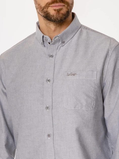 Koszula męska bawełniana Lee Cooper Lars Oxford 2XL Szara (5905991709343) - obraz 5