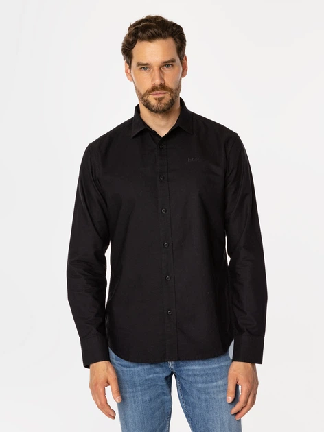 Сорочка бавовняна чоловіча Lee Cooper Liam Oxford L Чорна (5905991709220/5905991750604) - зображення 3