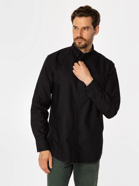 Сорочка бавовняна чоловіча Lee Cooper Lloyd Oxford 2XL Чорна (5905991709572) - зображення 3