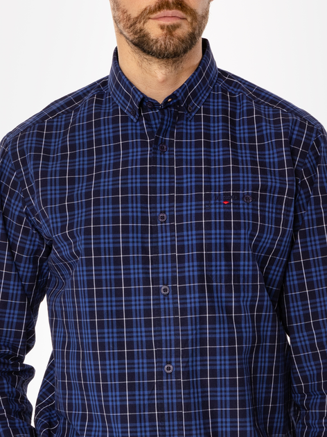 Сорочка бавовняна чоловіча Lee Cooper NewTenby 24Kz 2XL Темно-синя (5905991708513) - зображення 4