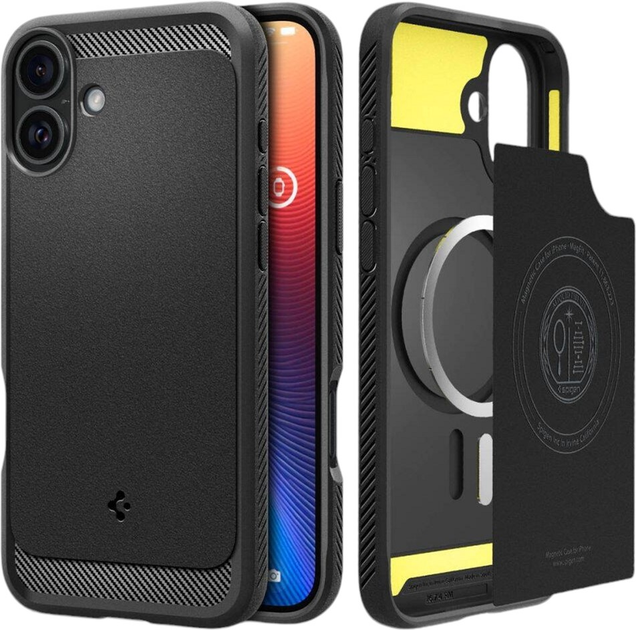 Панель Spigen Rugged Armor MagFit для Apple iPhone 16 Plus Matte Black (8809971230025) - зображення 3