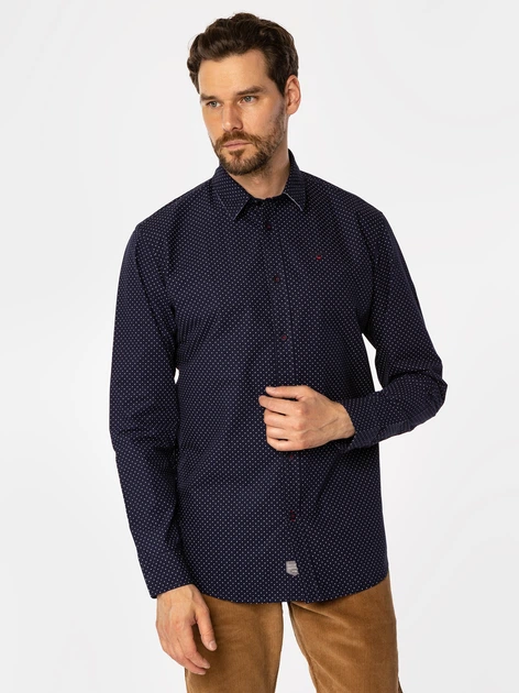 Koszula męska bawełniana Lee Cooper Rey 52Mp L Ciemnogranatowa (5905991708209) - obraz 3